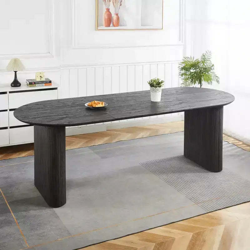 Extensible Dining Table with MDF Top and Metal Legs, for Dining Room, Office, or Coffee Table