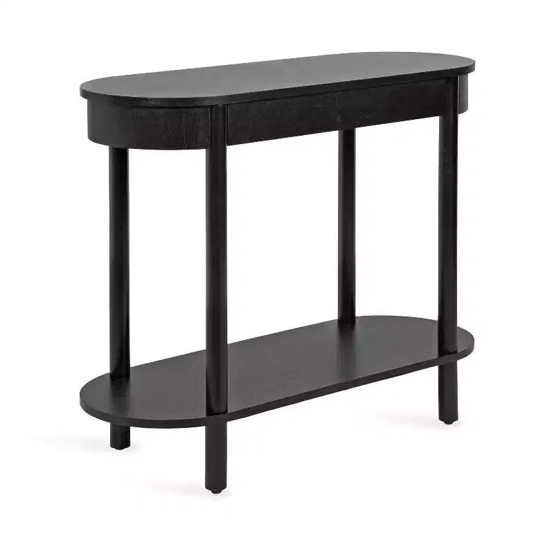 Kate and Laurel Koji Capsule Console Table, 36x14x30, Black