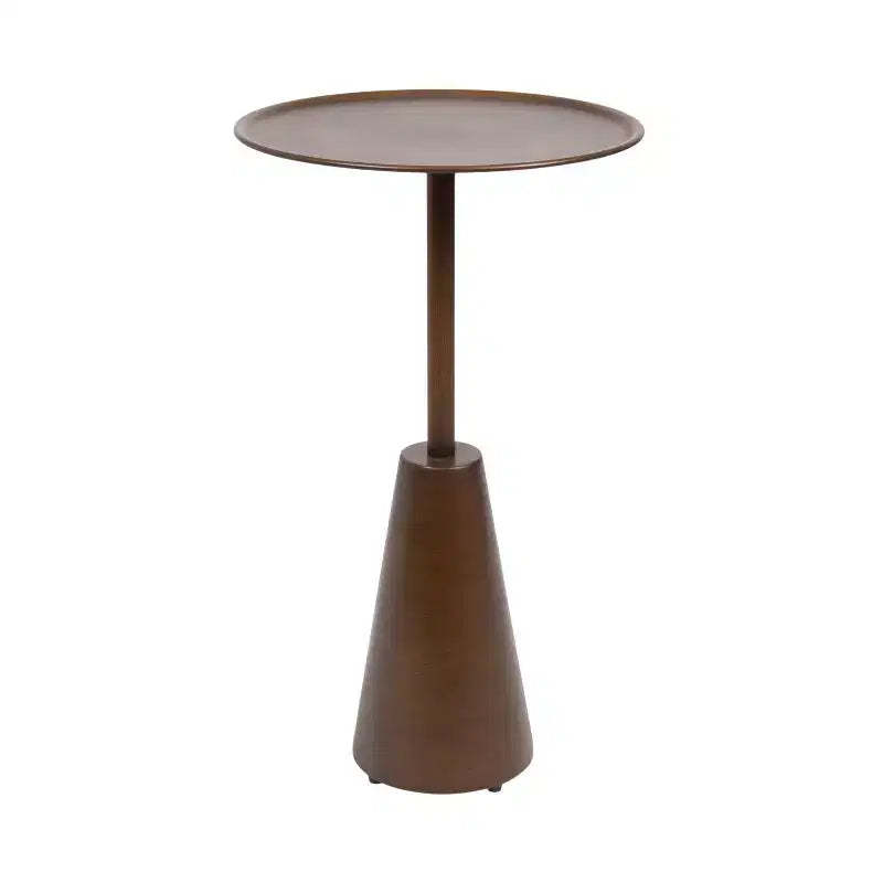 Kate and Laurel Sitara Round Side Table, 14x14x24, Gold