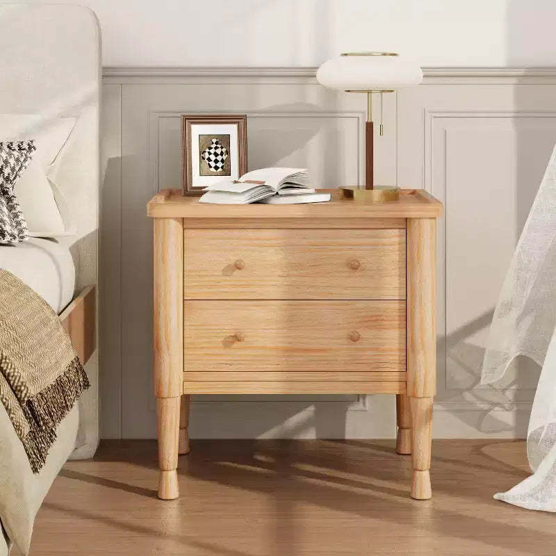 Christopher Knight Home Esha Modern Wooden 2-Drawer Nightstand with Tray Top
