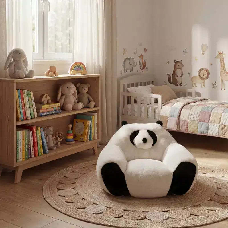 GDFStudio Gwenaelle Modern Panda-Shaped Beanbag Chair