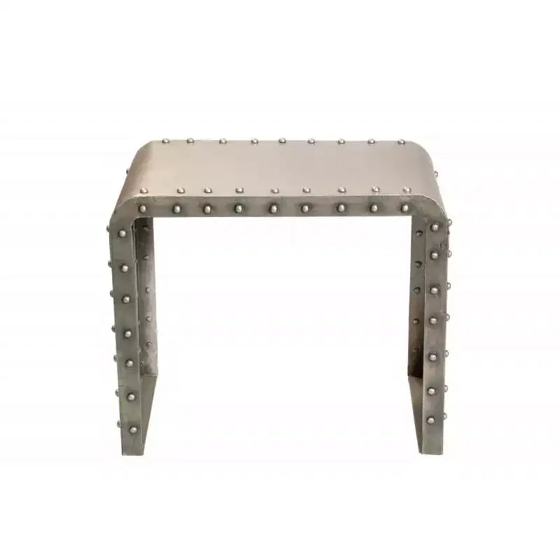 HomeRoots 20 Gold Metal Rectangular End Table