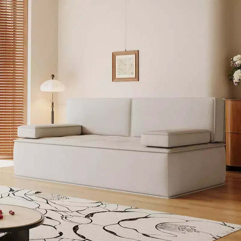 Luck Live 79 Multi-Functional Fabric Sleeper Sofa, Convertible Couch Bed with Supportive Foam Cushion for Apartment & Studio