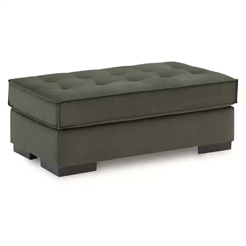 Signature Design by Ashley Marlow Peak Oversized Accent Ottoman, Tufted Polyester Upholstery, Olive Green