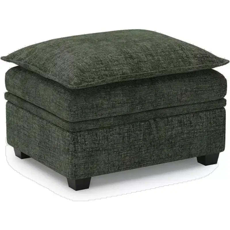 30 and Black Chenille Storage Ottoman