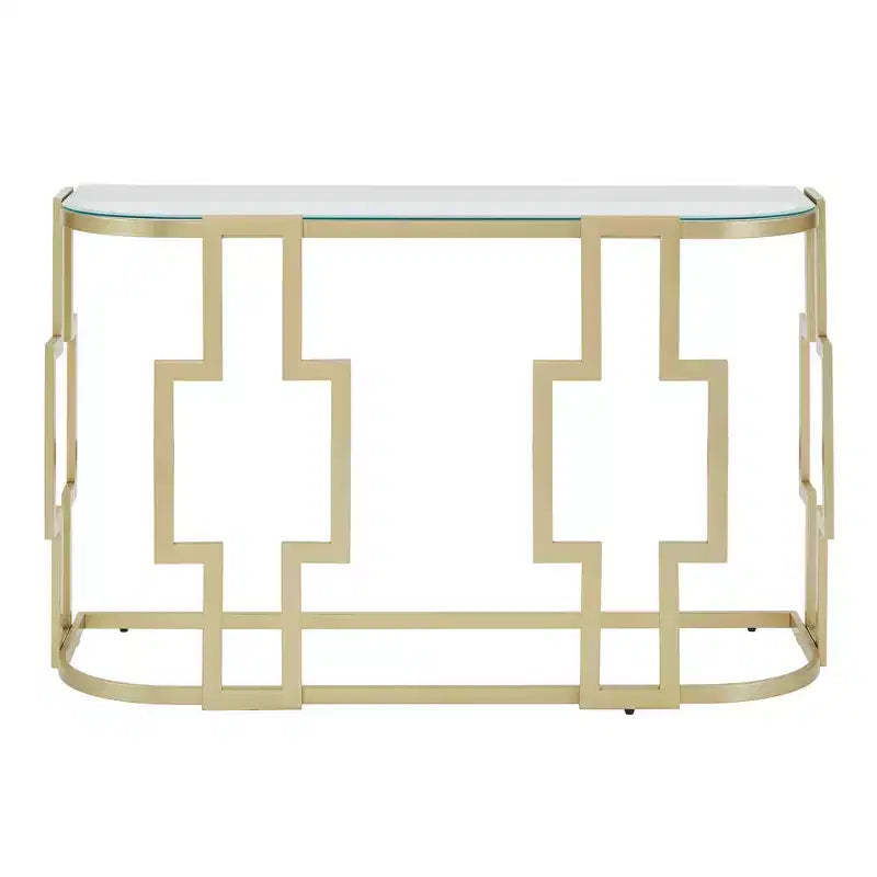 Sparkler 48 Console Table - Matte Gold/Clear - iNSPIRE Q