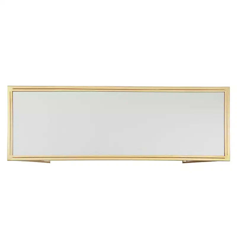Hunters Gold Finish Peony and Ginkgo Console Table with Mirror Top - Gold/Mirror - iNSPIRE Q
