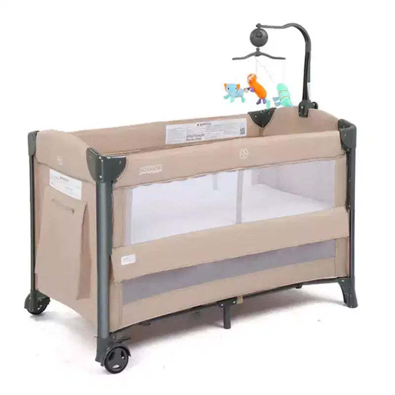 Karl Home 3 In 1 Baby Bassinets Crib Bedside Sleeper in Beige With Mattress And Sheet