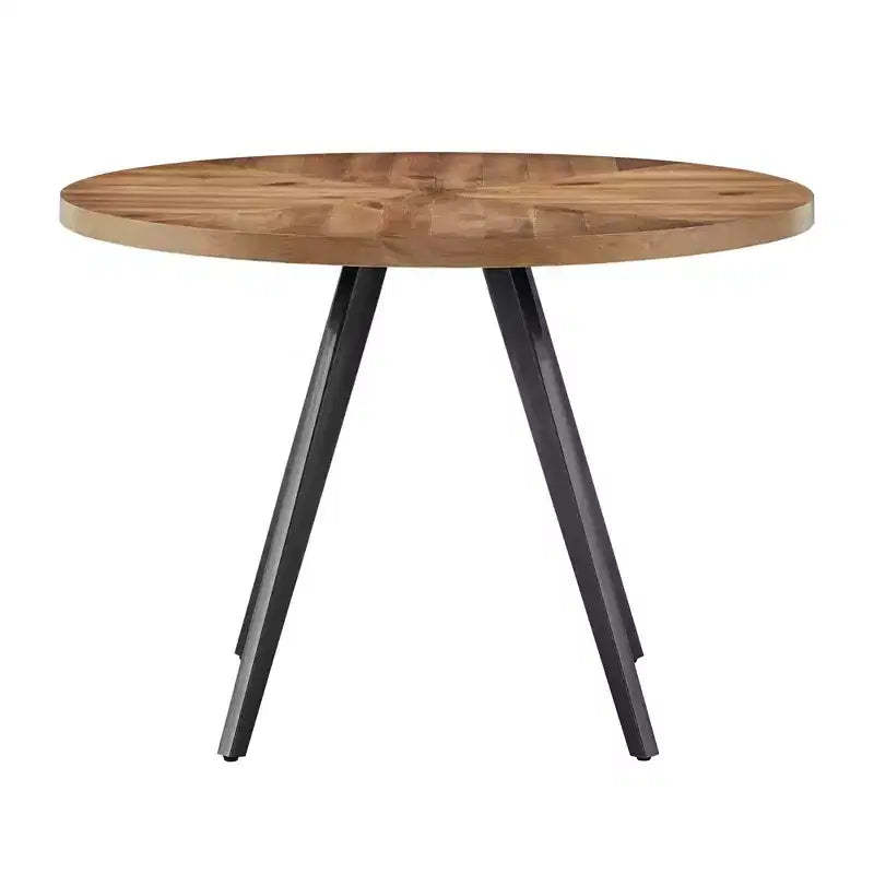 Jolana Oak Top Black Finish Dining Table - Oak - iNSPIRE Q