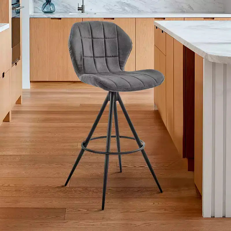 GDFStudio Gramiria 26 Fabric Swivel Counter Height Bar Stool