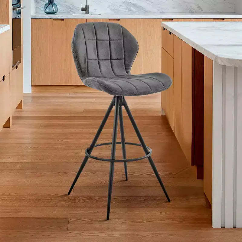 GDFStudio Gramiria 26 Fabric Swivel Counter Height Bar Stool
