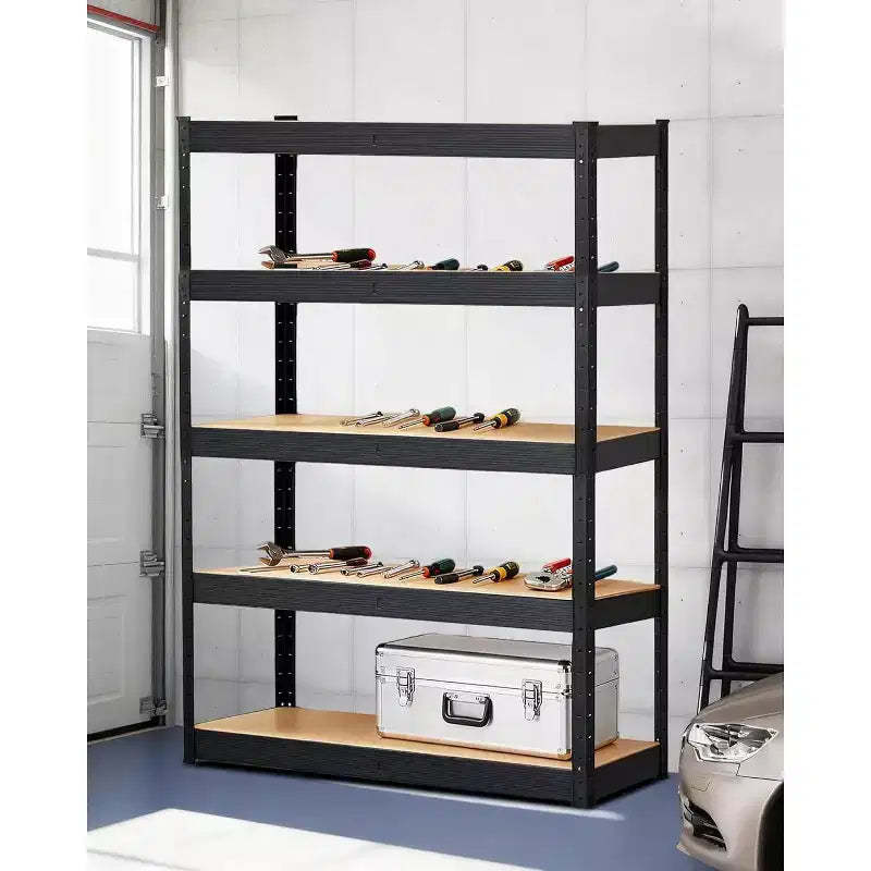 5-Tier Heavy Duty Metal Shelving Unit, Adjustable Garage Storage Rack 2000 lbs Capacity for Garage Warehouse Basement