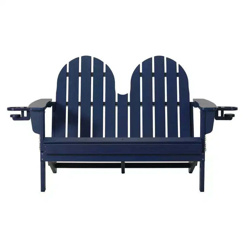 WestinTrends St. Augustine Outdoor Patio 49 HDPE Folding Adirondack Garden Bench