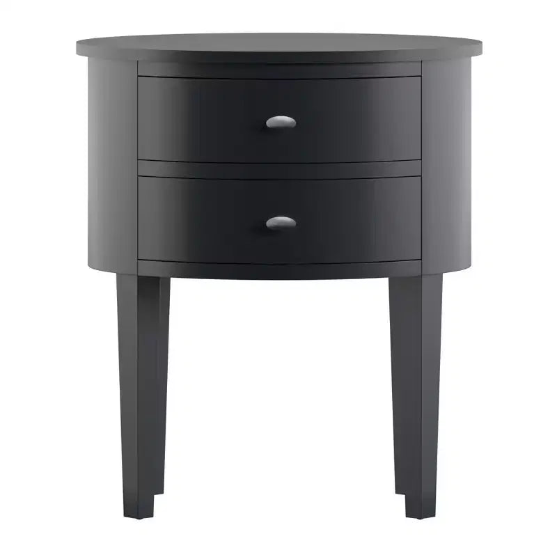 Amberly 2-Drawer Oval Wood Accent Table - iNSPIRE Q