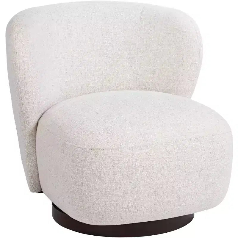 Studio 55D Pomona Off-White 30 Wide Nathan Wheat Occasional Swivel Chair