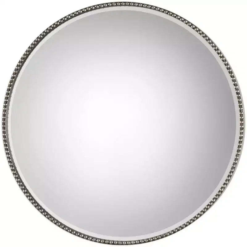 Uttermost Stefania Antiqued Silver Leaf 40 Round Oversized Mirror