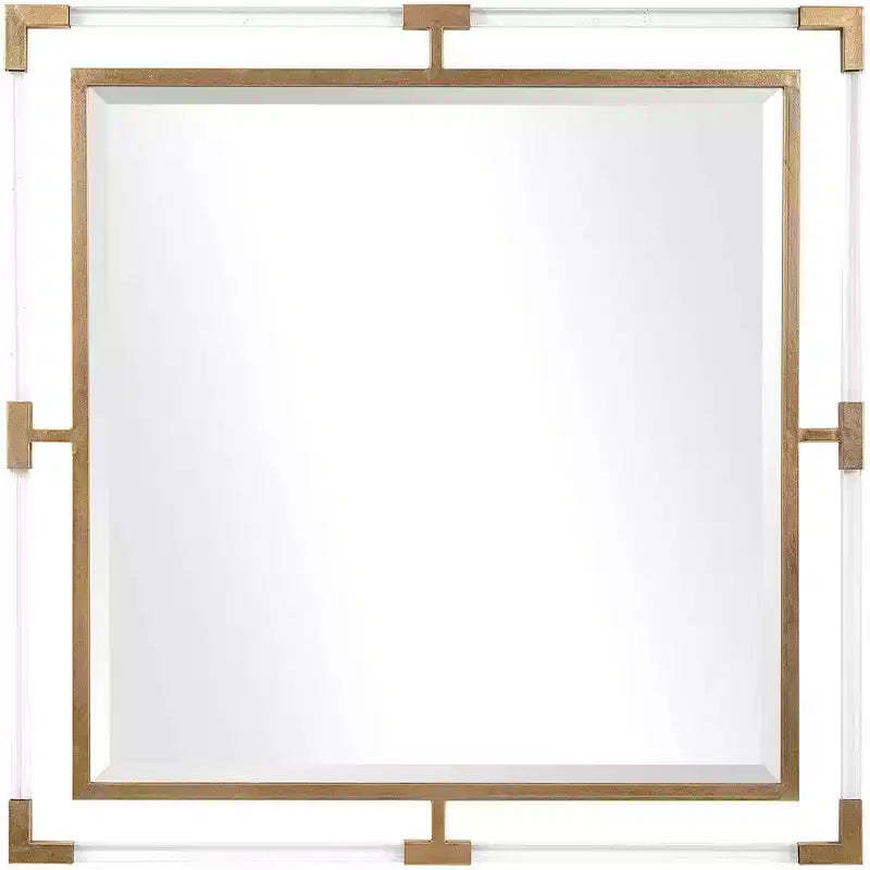 Uttermost Balkan Metallic Gold Leaf 40 Square Wall Mirror