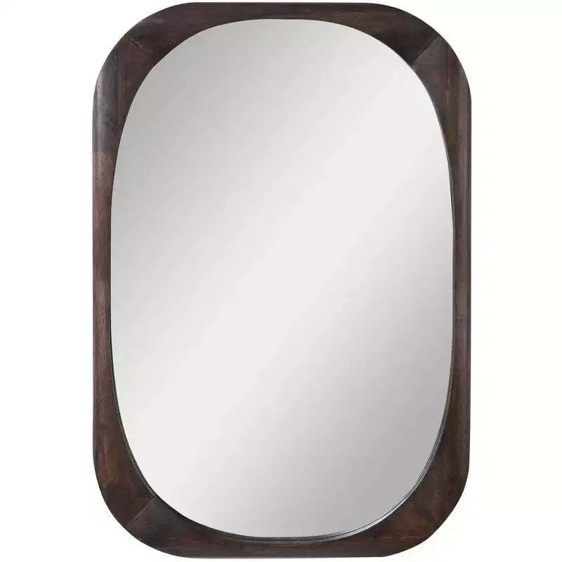 Uttermost Sheldon Dark Walnut Stain 26 x 38 Wall Mirror