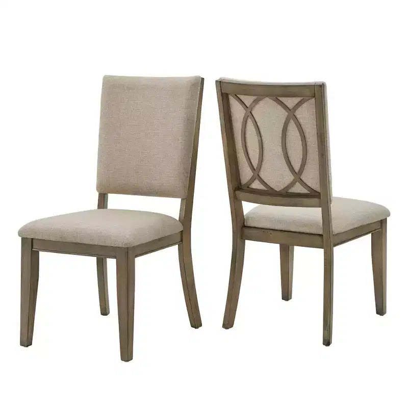 Carson Antique Beige Fabric Dining Chairs (Set of 2) - Antique Taupe/Beige - iNSPIREQ