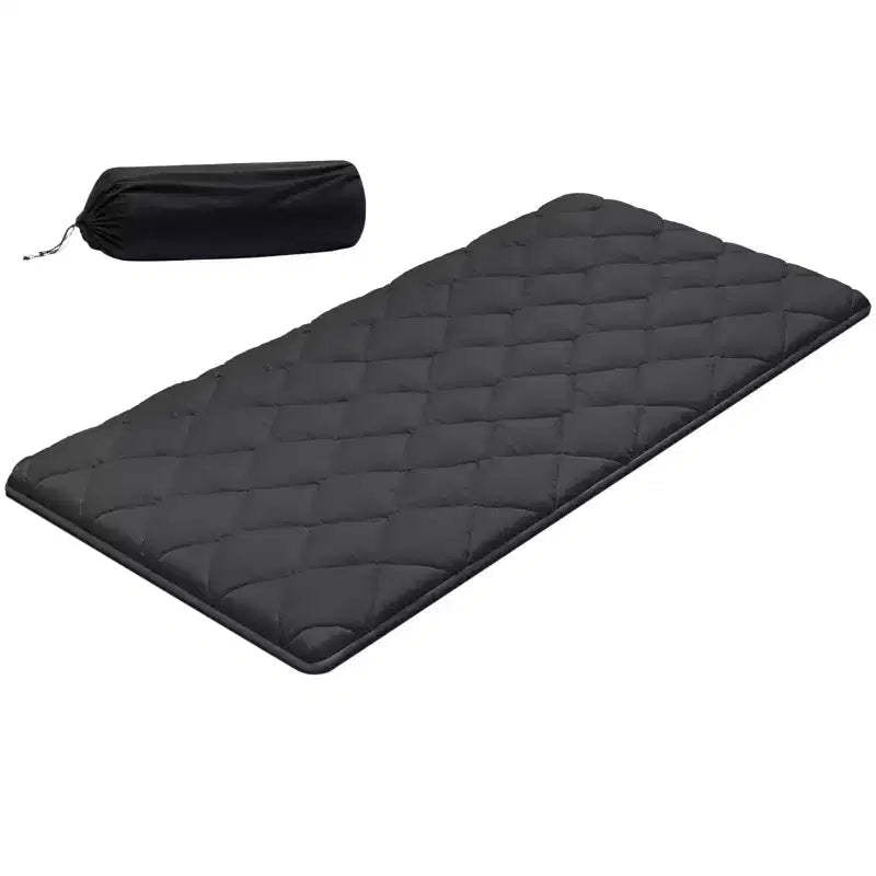 VEVOR Japanese Tatami Mat, Twin Size Foldable Japanese Tatami Mattress, Futon Mattress with Storage Bag, 9-Layer Floor Mat, 80 x 39 x 3.5 in, Black