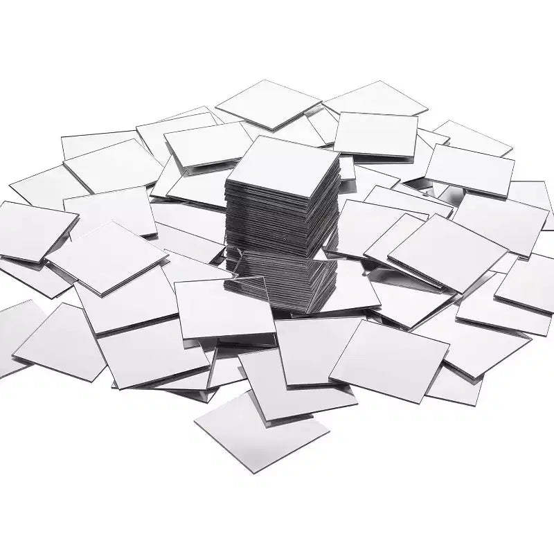 Home Collection 200Pcs Mini Square Mirror Tiles 1Inch