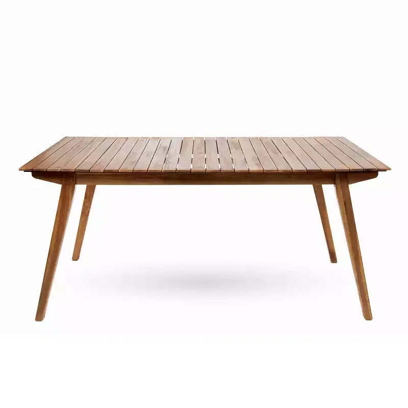 GDFStudio Darrow Outdoor Rustic Acacia Wood Dining Table, Teak