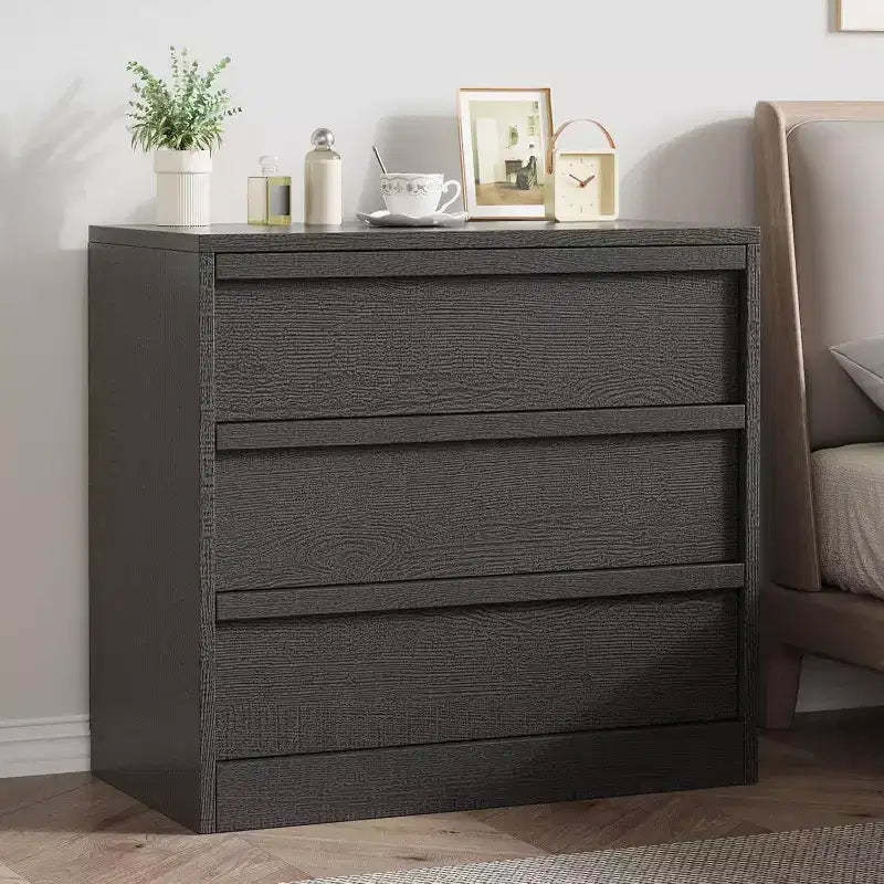 3-Drawer Nightstand, 30 Tall Bedside End Table with Spacious Storage, Anti-Tip Safety, Modern Side Table Organizer for Bedroom and Living Room