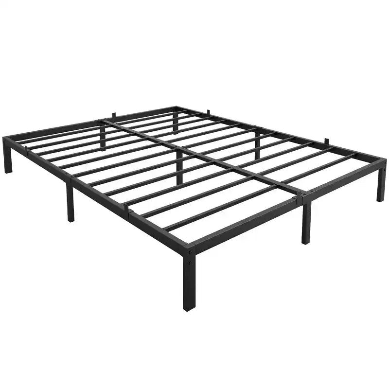 Twin Size Metal Platform Bed Frame  8 Elevated Noise-Free Design with Sturdy Slats & Under Bed Storage  No Box Spring Required