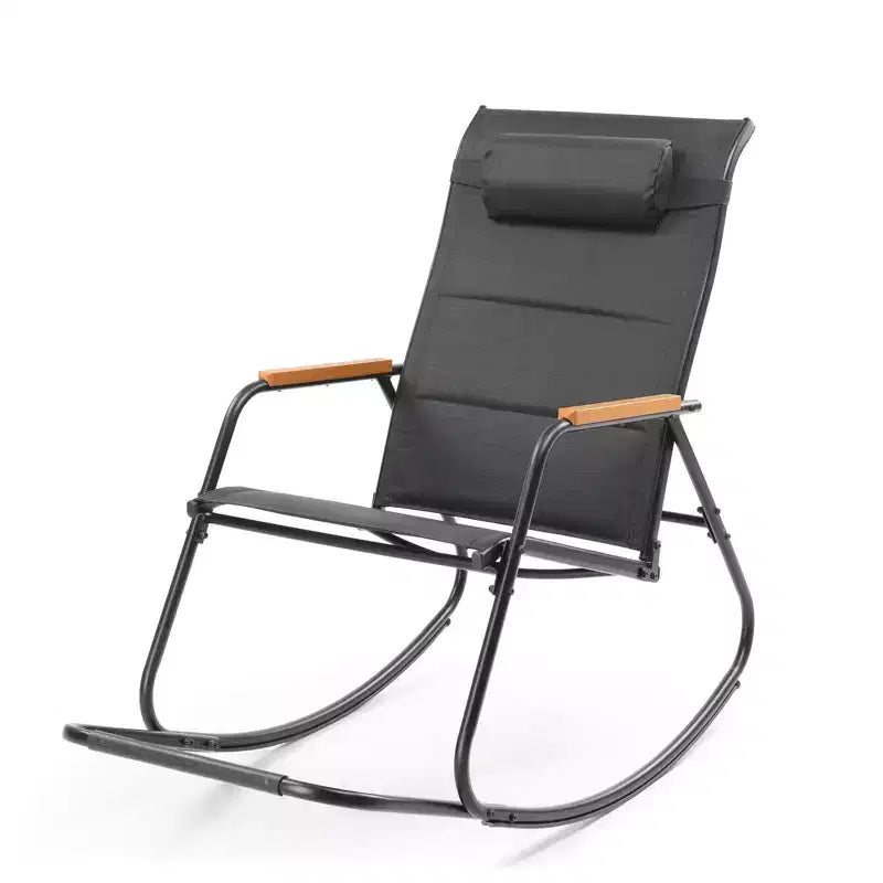Karl Home | Teslin Patio Rocking Chair with Footrest and Head Pillow