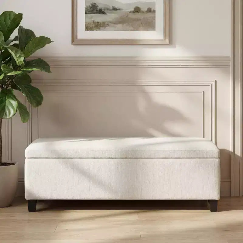 Christopher Knight Home Jintana Modern Wooden Boucle Upholstered Bench with Hidden Storage