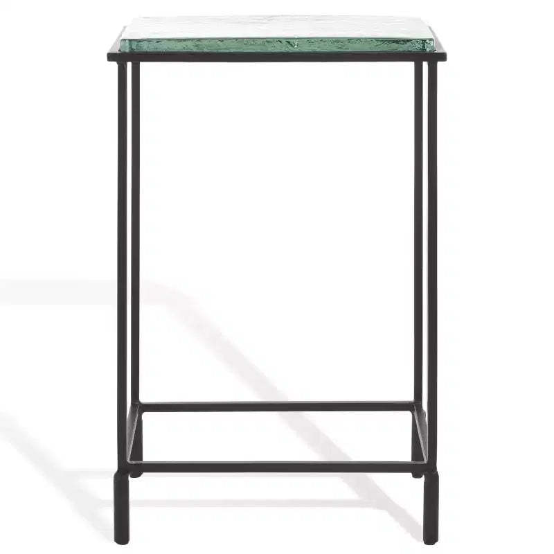 Ferguson Cast Glass Accent Table - SFV7911 - Black/Clear - Safavieh Couture