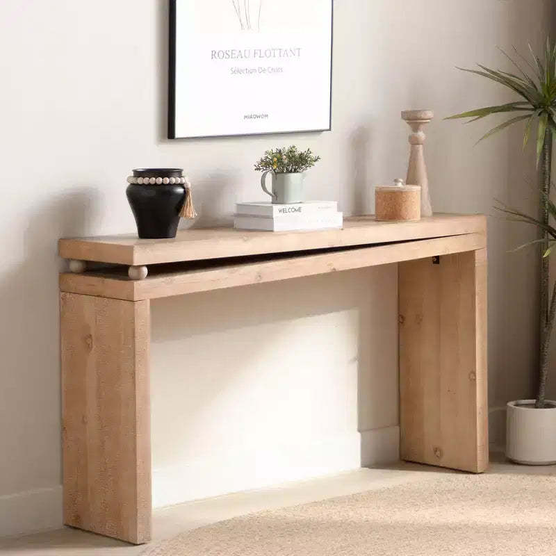 GDFStudio Yelena Modern Slim Narrow Console Table with Beaded Detail