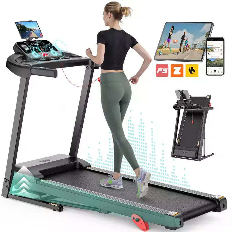 Treadmills on Sale, Treadmills Clearance, 3.0HP Folding Treadmill with Manual Incline, 64 Programs, Bluetooth, 300 lb Capacity