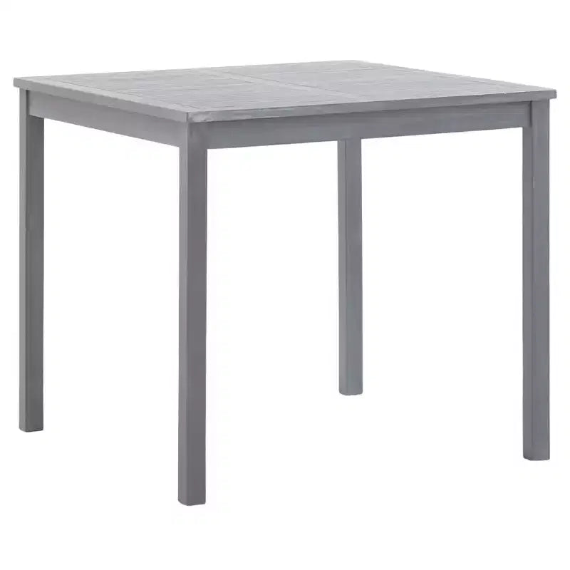 vidaXL Solid Acacia Wood Garden Table Outdoor Dining Furniture - Grey