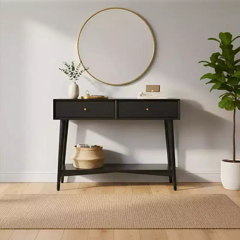 Flynn Console Table, Black