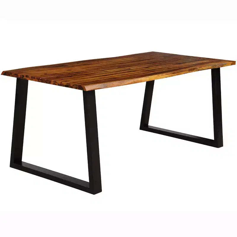 Costway Rectangular Acacia Wood Dining Table Rustic Indoor &Outdoor Furniture