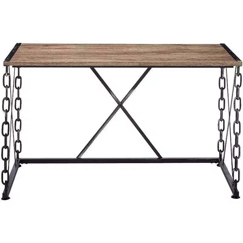 HomeRoots 48 Brown and Black Computer Desk