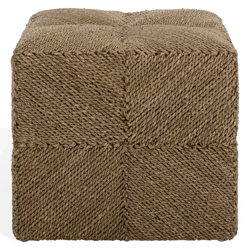 Malta Woven Seagrass Ottoman - CWK2028 - Natural - Safavieh Couture
