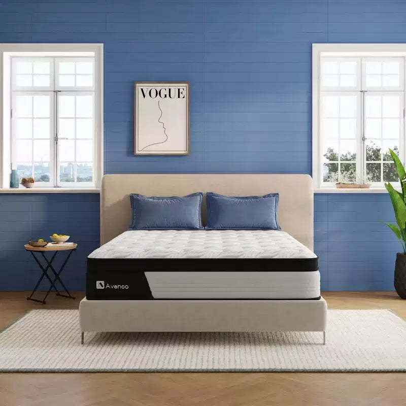 Avenco 10 12 inch Medium Cooling Memory Foam Hybrid Mattress, CertiPUR-US, OEKO-TEX Certified