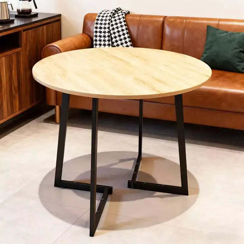 Karl Home 36''Modern Round Dining Table with Stable Cross Leg Base for Small Spaces and Kitchen