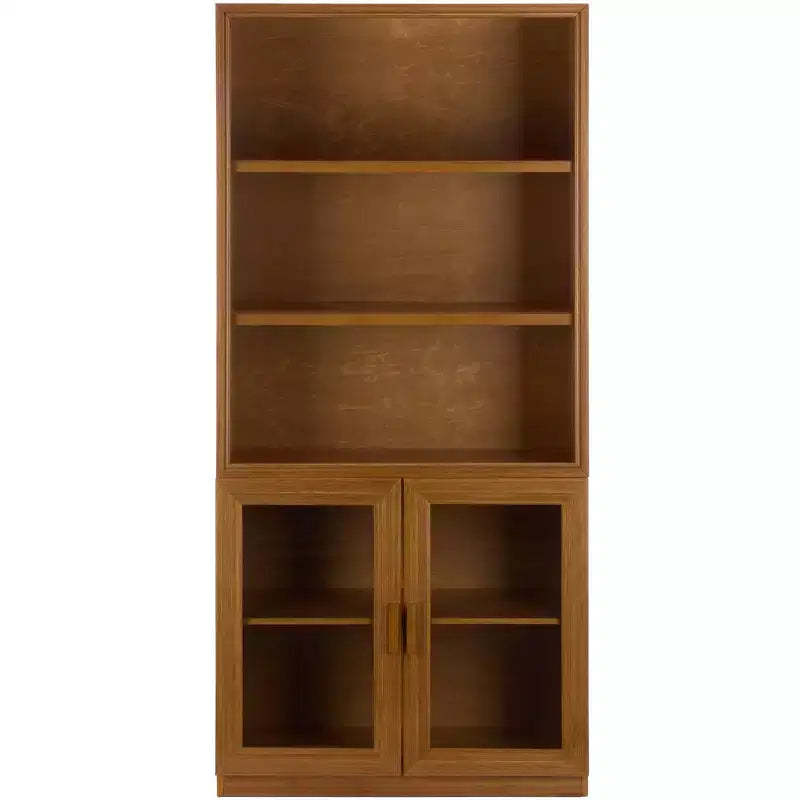 Jollie Glass Door Bookcase - Natural - SEI