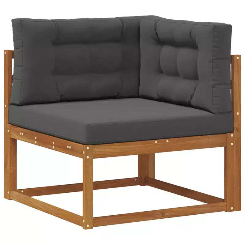 vidaXL Outdoor Corner sofa Solid Acacia Wood Natural