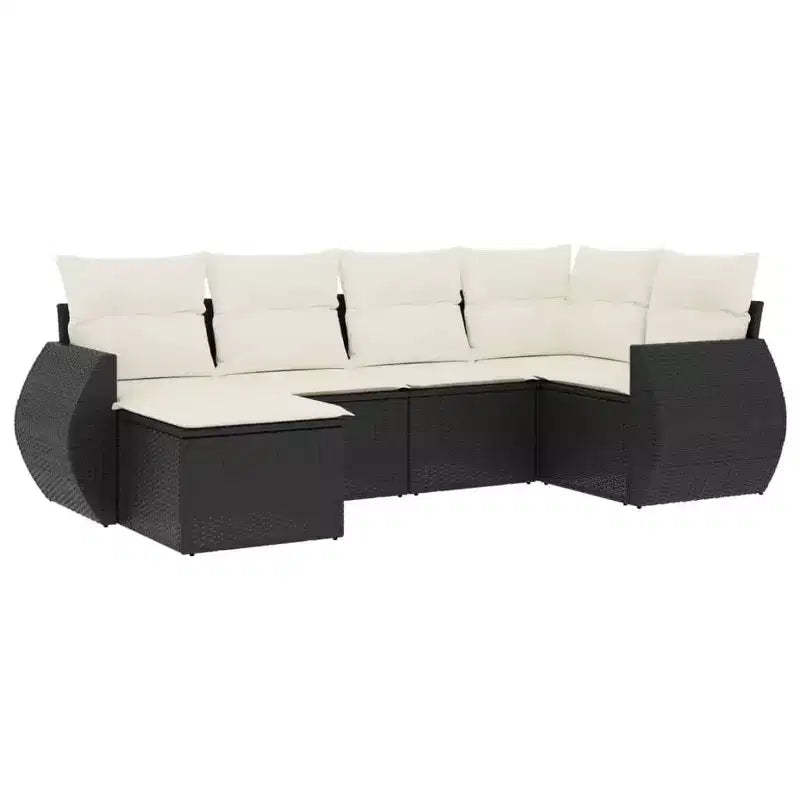 vidaXL Garden Sofa Set Black PE rattan Large Modular Garden Sofa Set