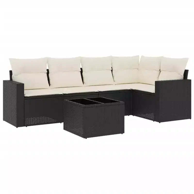 vidaXL Garden Sofa Set Black