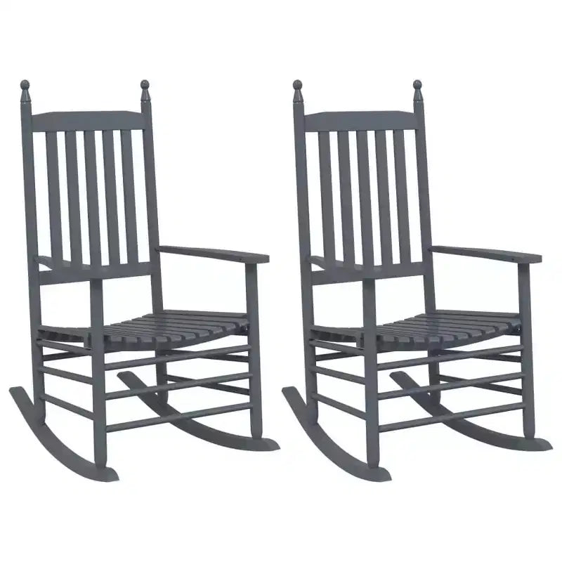 vidaXL Rocking Chair Solid poplar wood Standard Rocking Chair