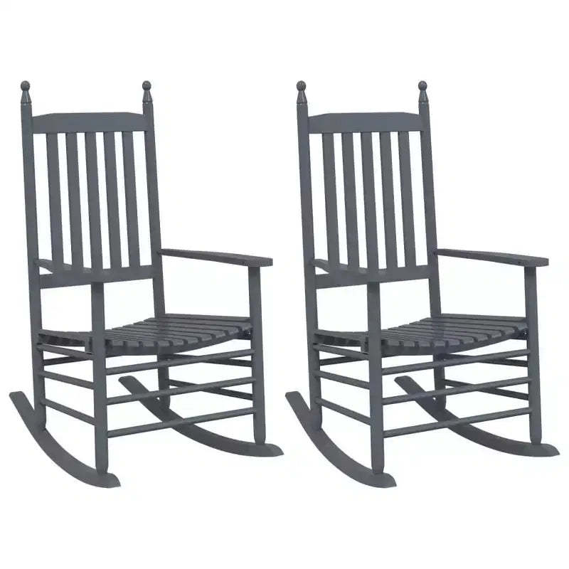 vidaXL Rocking Chair Solid poplar wood Standard Rocking Chair