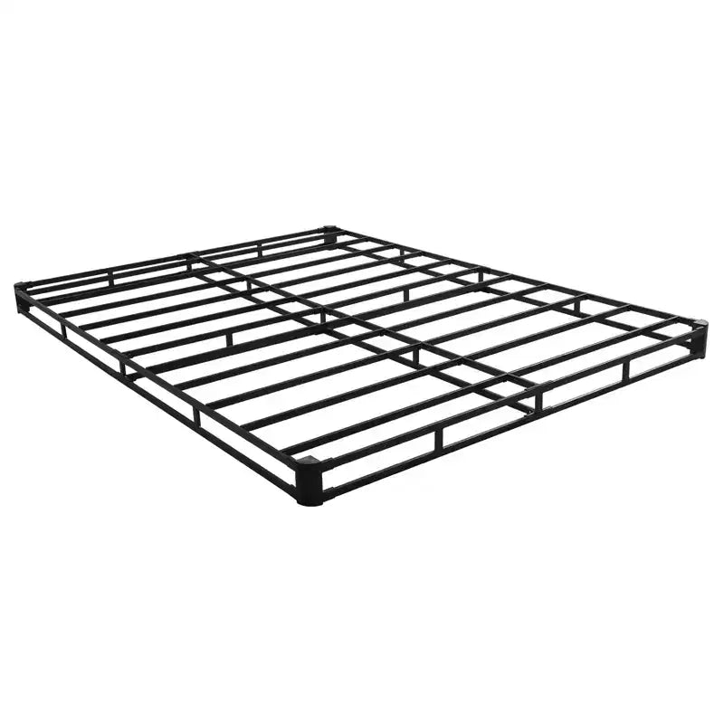 VEVOR Box Spring, Queen Size Bed Frame with Washable Fabric Cloth, Heavy Duty Metal Frame for Queen Bed, 4 in Mattress Foundation,Black