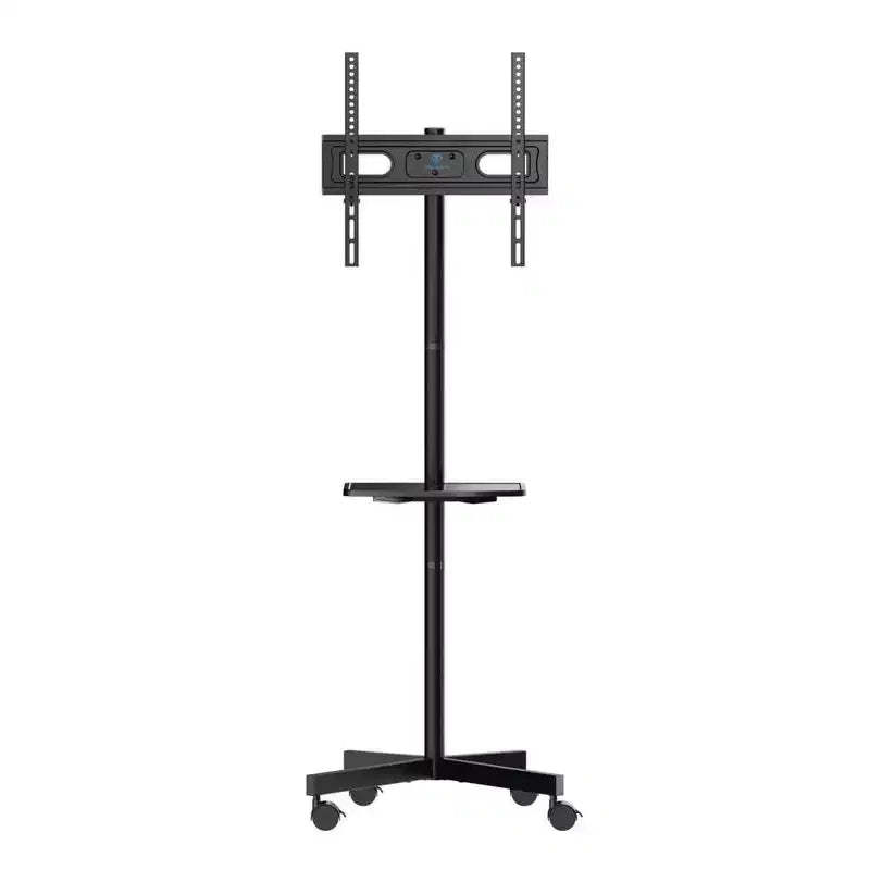 PERLESMITH Mobile TV Cart with Wheels for 32-60 LCD/LED/OLED TVs, Height Adjustable Shelf, Holds Up to 88 lbs, Max VESA 400x400mm