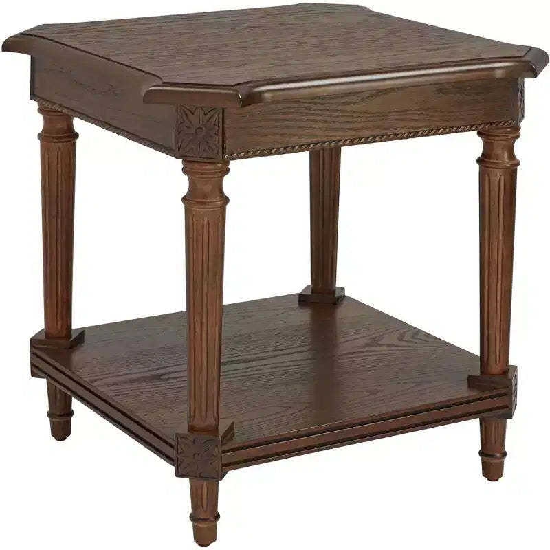 Regency Hill Pullman 22 Wide Distressed Walnut Wood Square End Table