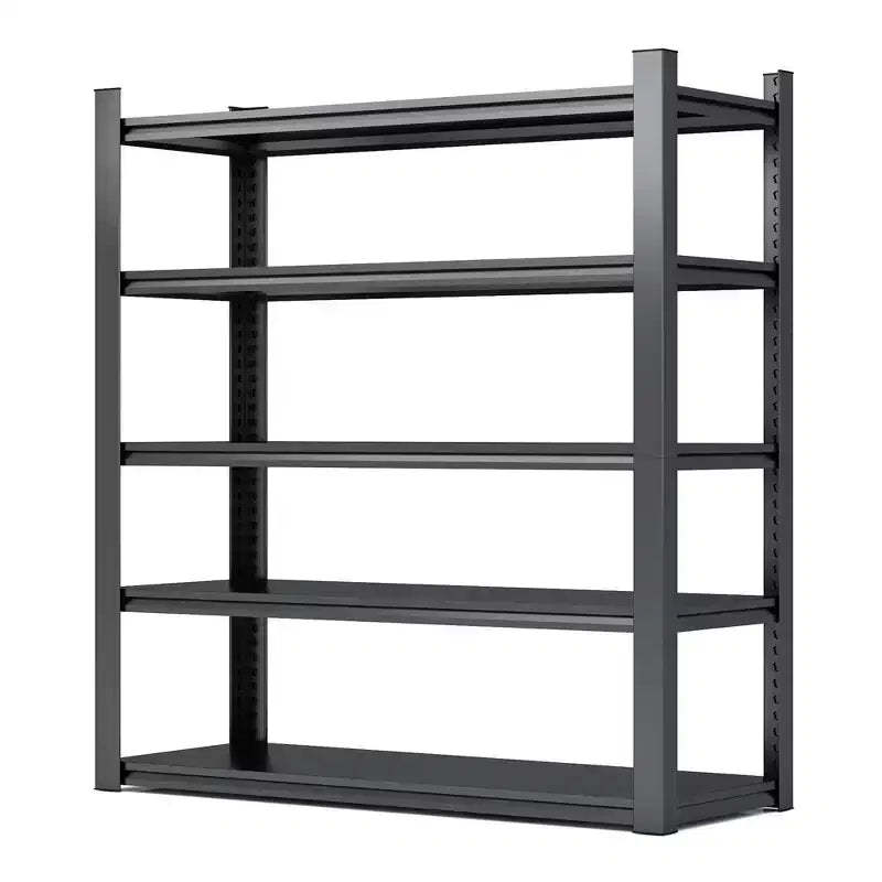 72H 5 Tier Metal Shelves for Storage Garage Shelving, Adjustable Garage Shelf Industrial Shelving Unit Storage Utility Rack